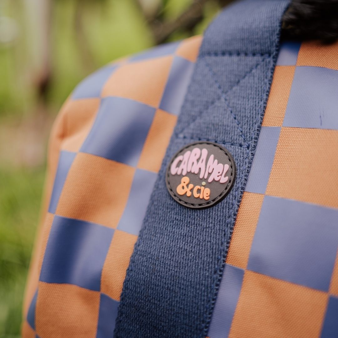 Sporttas/Weekendtas Caramel et Cie Ocre-Marine