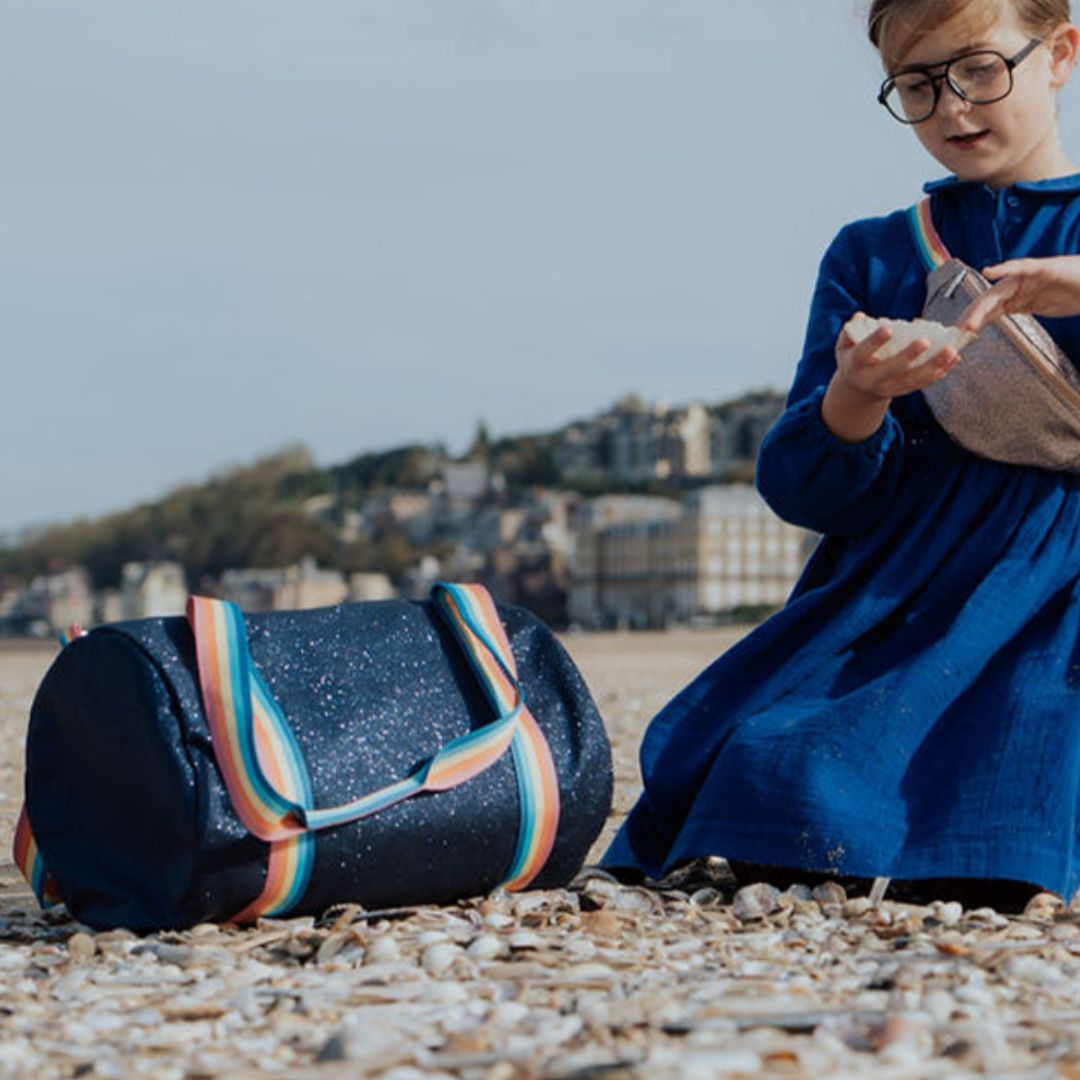 weekendtas glitter caramel et cie