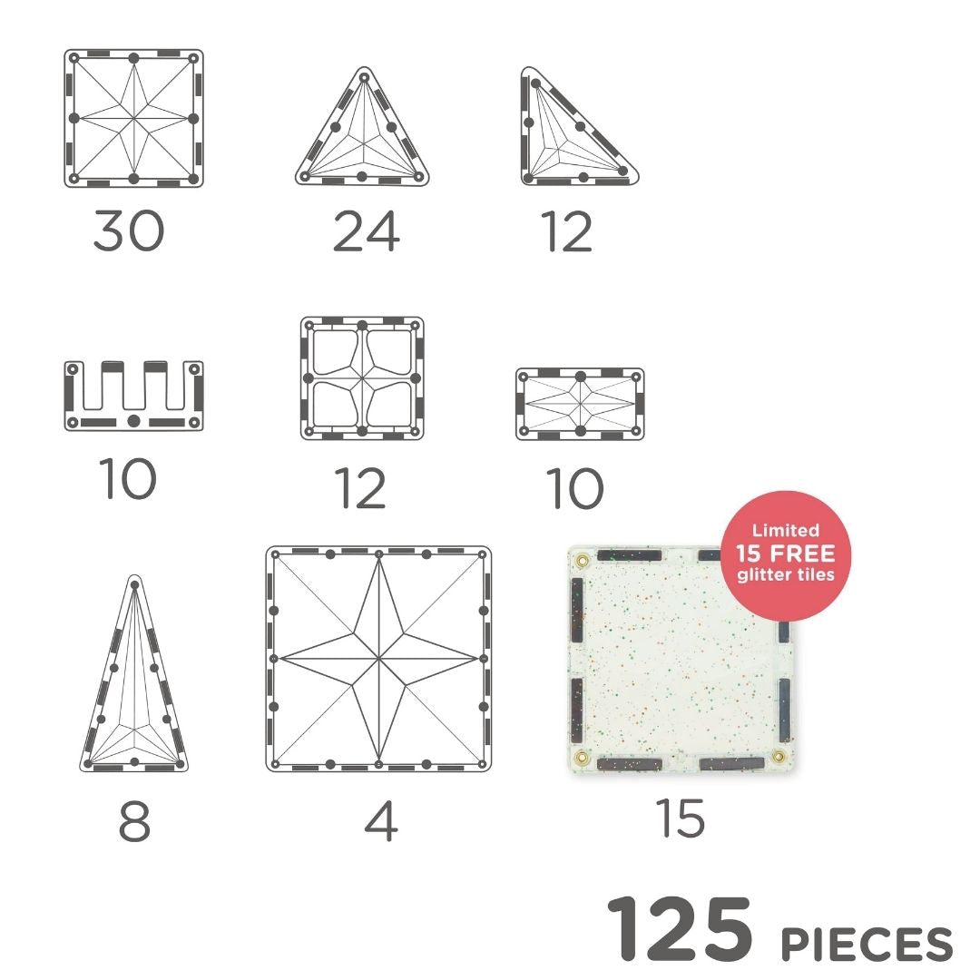 Cleverclixx - Inventive Pack Intense - 110 stuks + 15 GRATIS Glitter Tiles