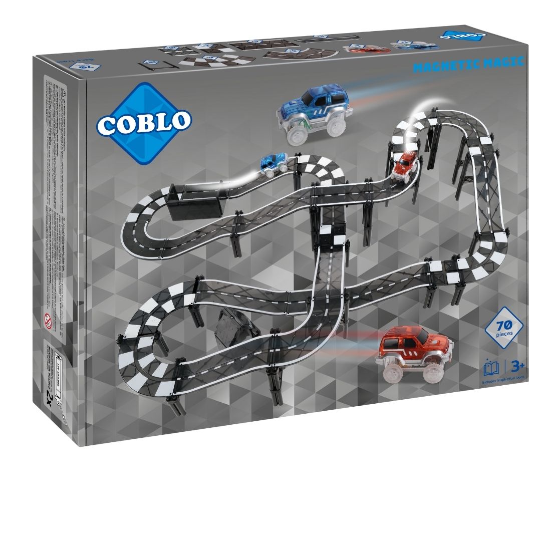 zwarte magnetische racebaan coblo