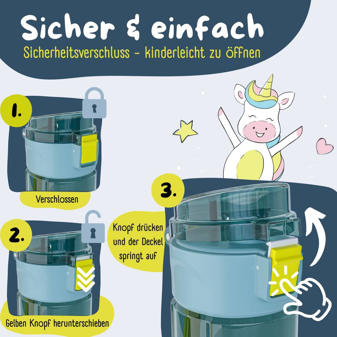 Drinkfles Bearfoot Traktor blauw 500ml