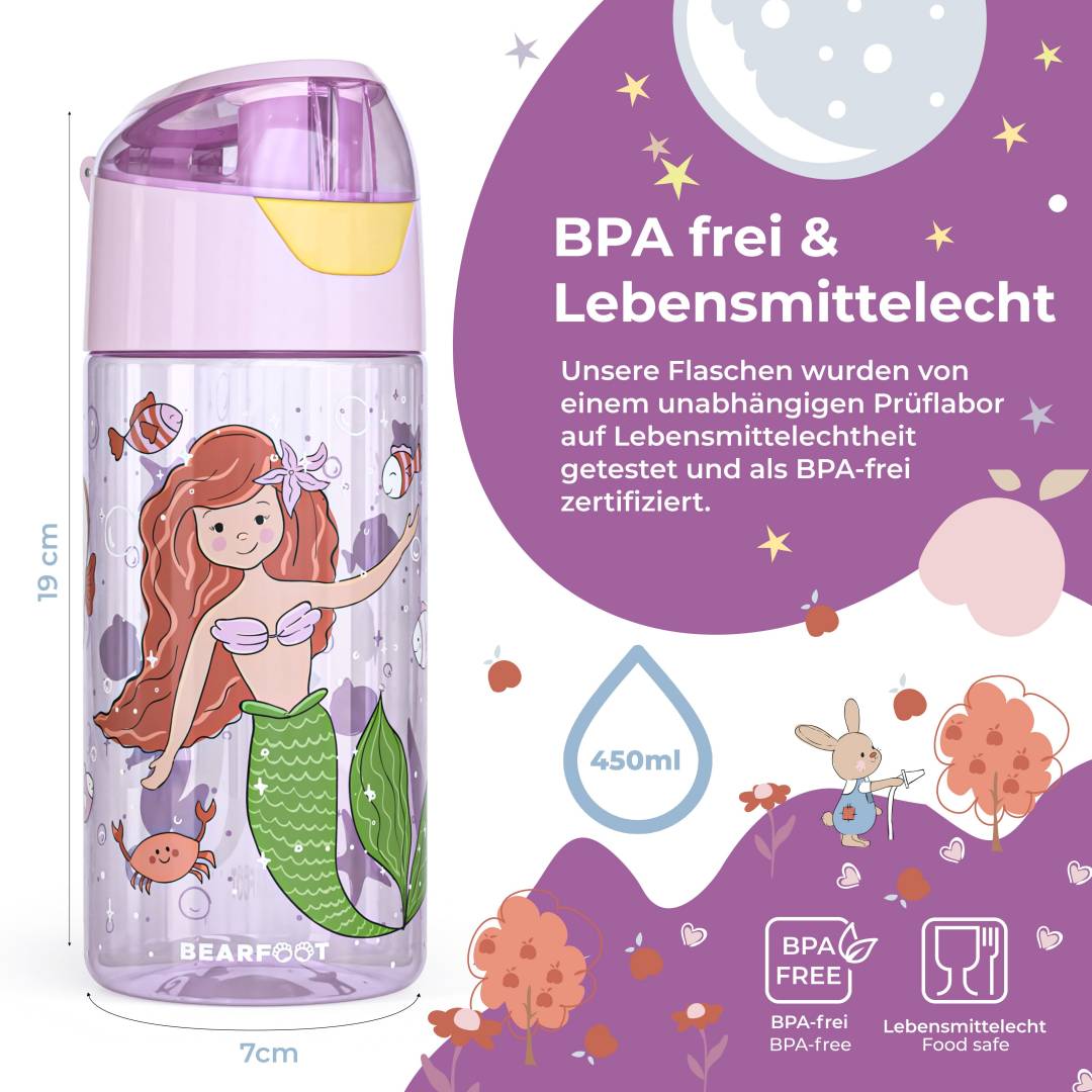 Drinkfles Bearfoot Zeemeermin 450ml