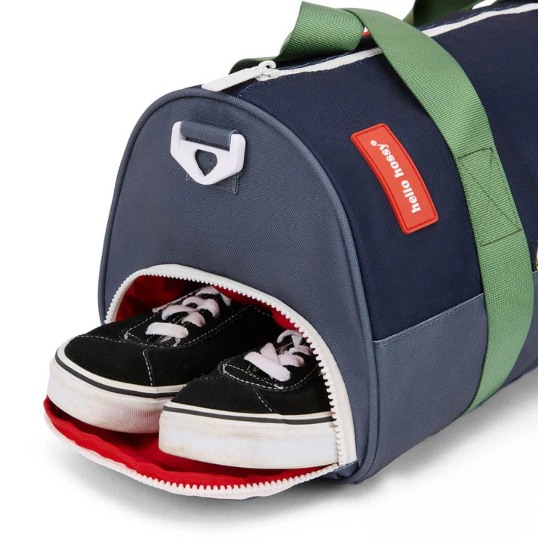 duffeltas blauw hello hossy
