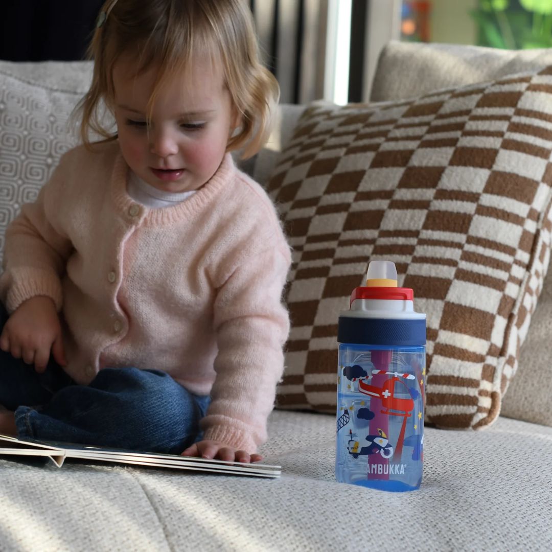 drinkfles met politiewagen