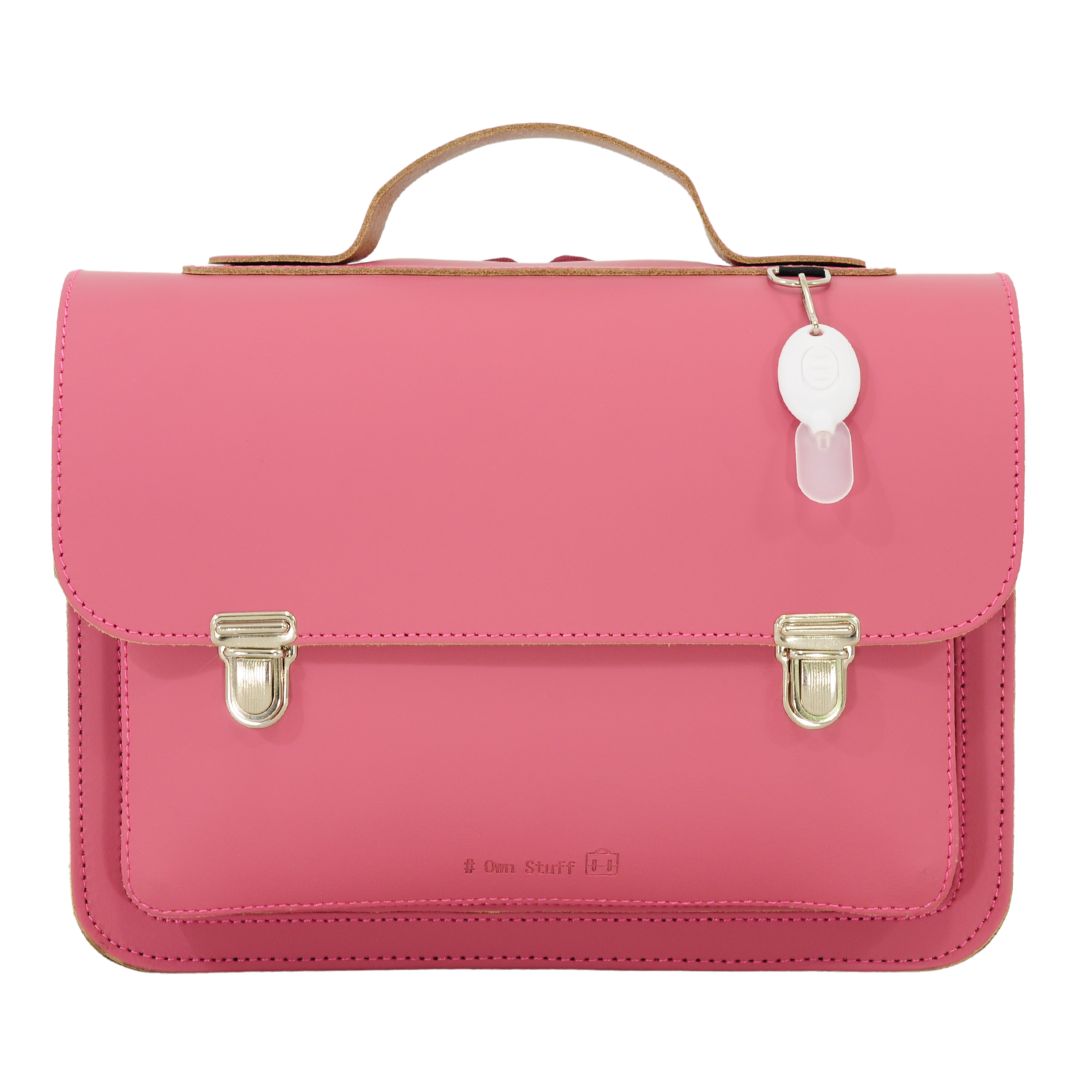 lederen kleuterboekentas roze