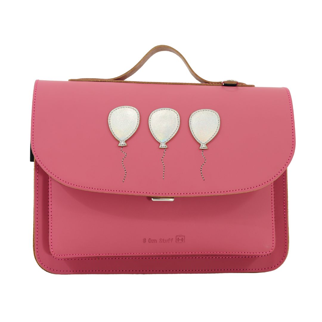 roze kleuterboekentas own stuff met ballonnen
