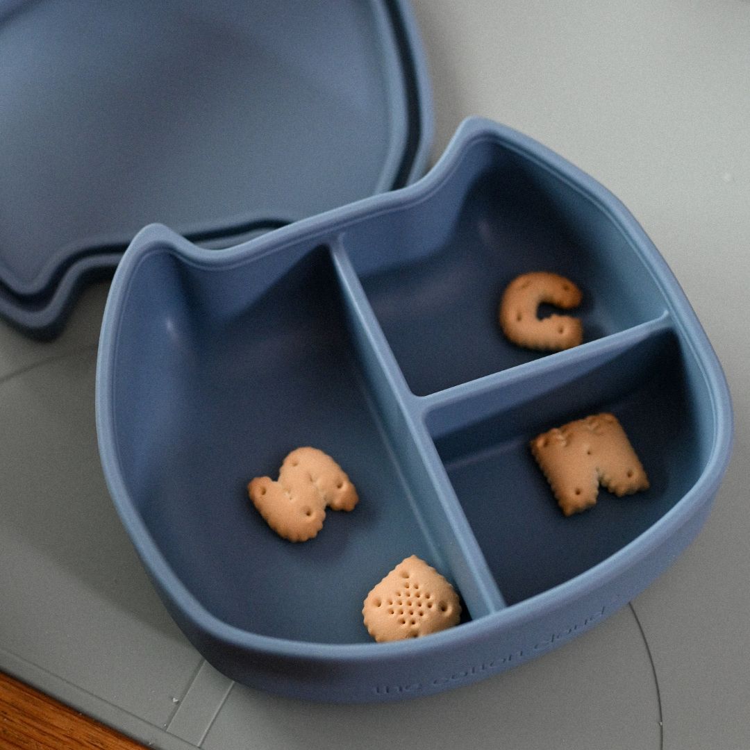 Lunchbox/Snackbox Cotton Cloud Siliconen Pippa the cat Smokey Blue