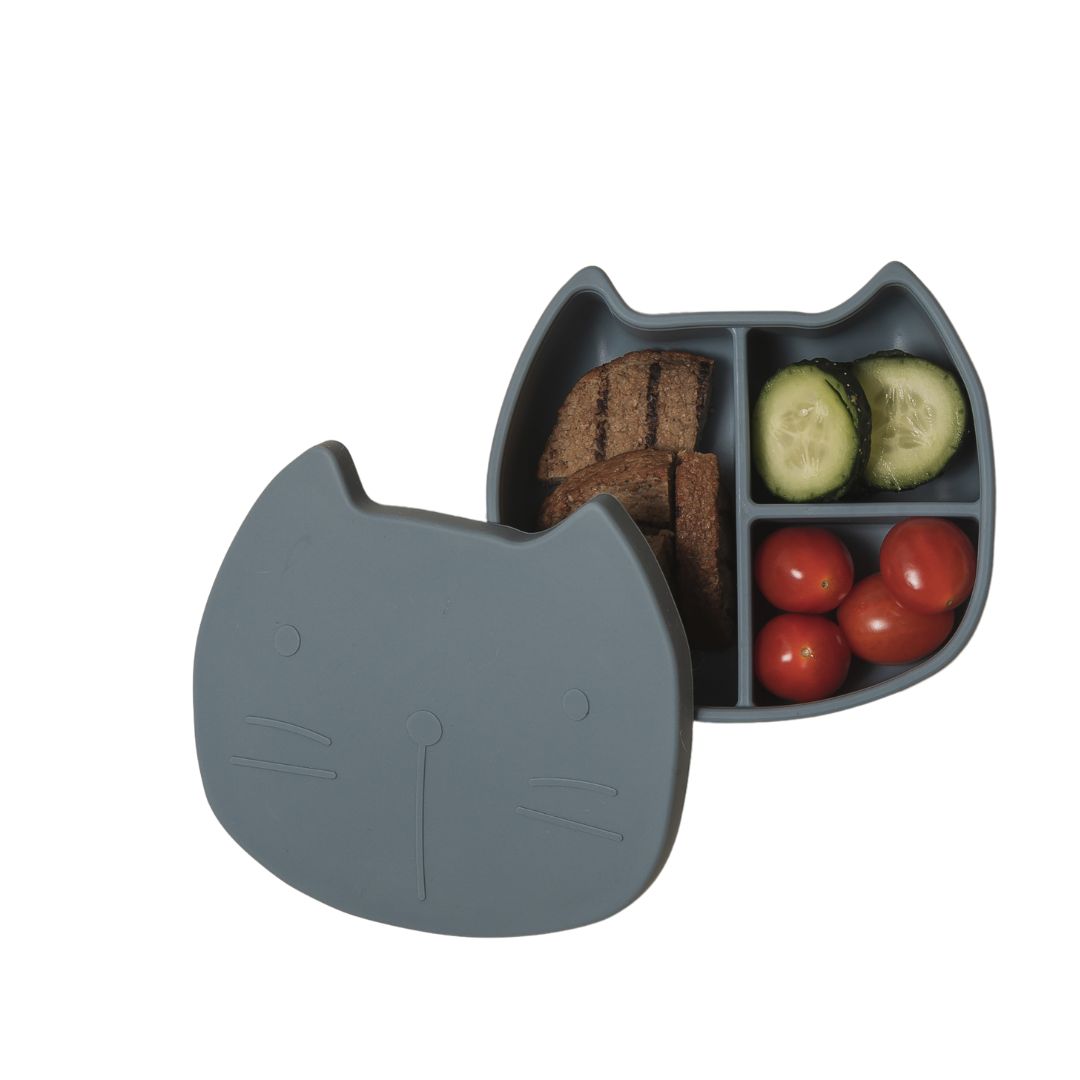 Lunchbox/Snackbox Cotton Cloud Siliconen Pippa the cat Smokey Blue