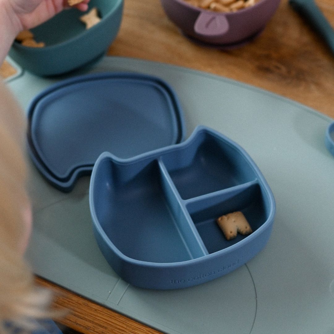 Lunchbox/Snackbox Cotton Cloud Siliconen Pippa the cat Smokey Blue
