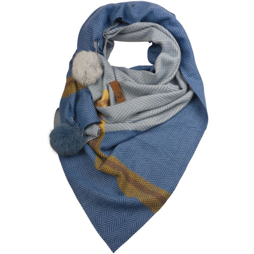 sjaal dames blauw
