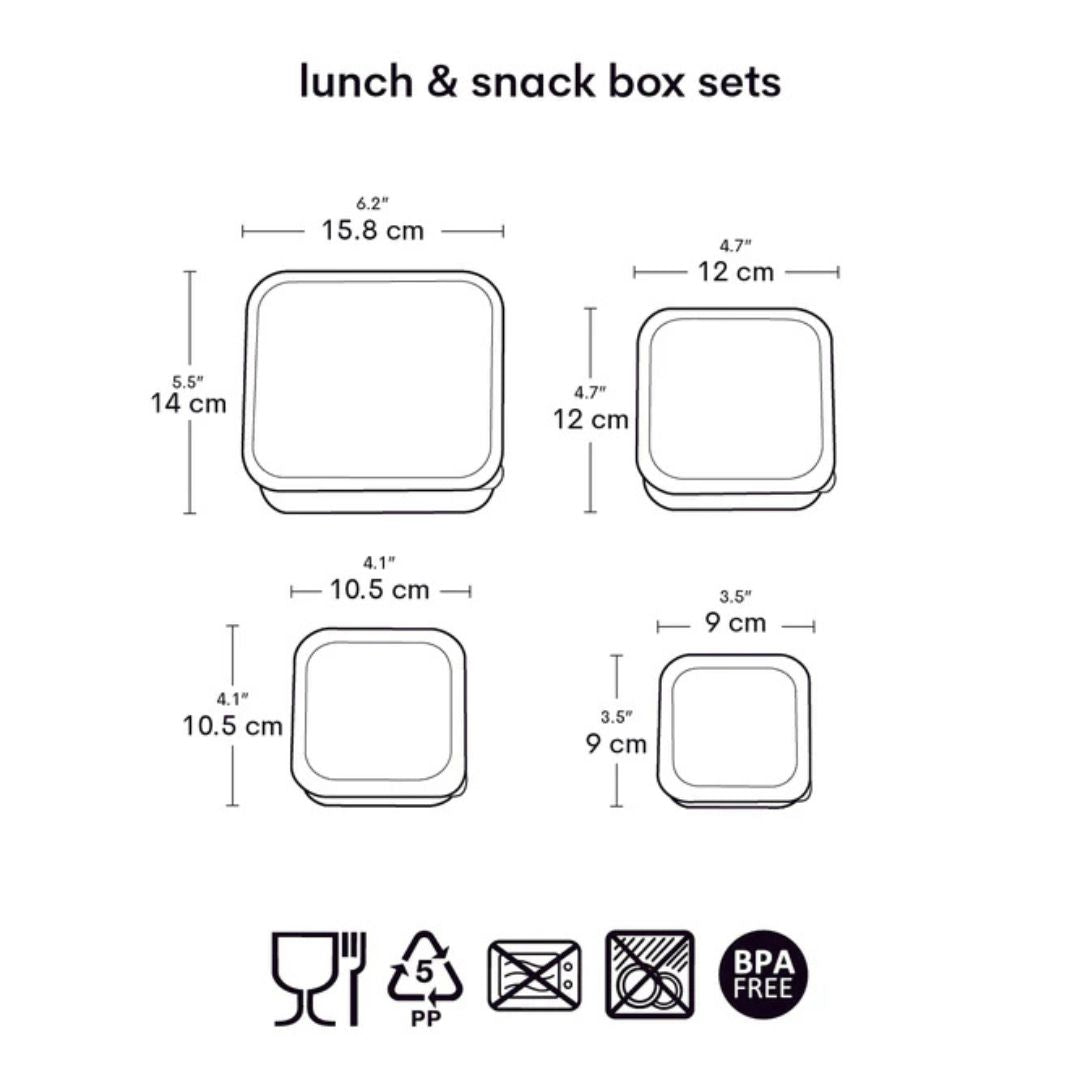 Lunchbox/Snackbox - Cherries - Set van 4