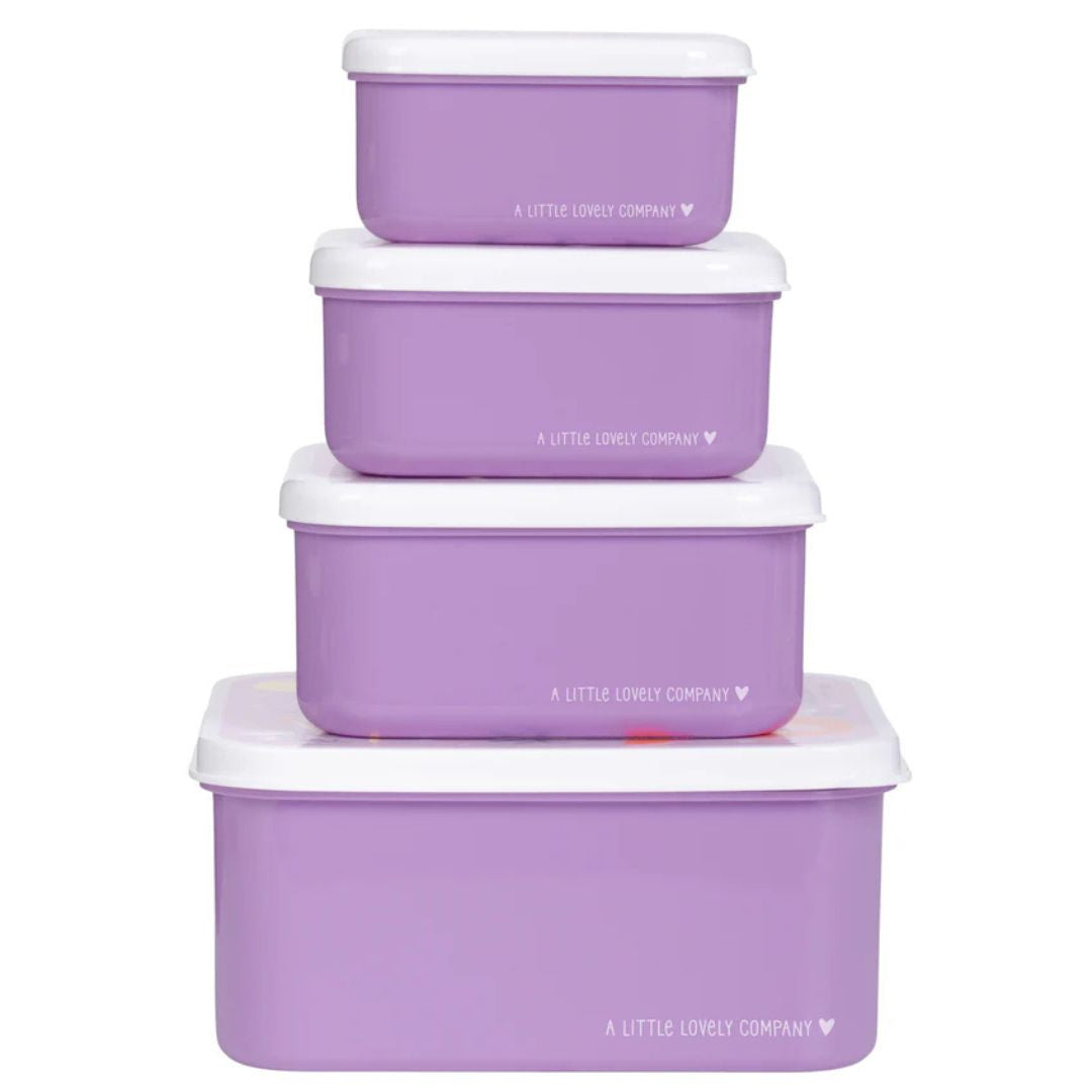 Lunchbox/Snackbox - Prinses - Set van 4