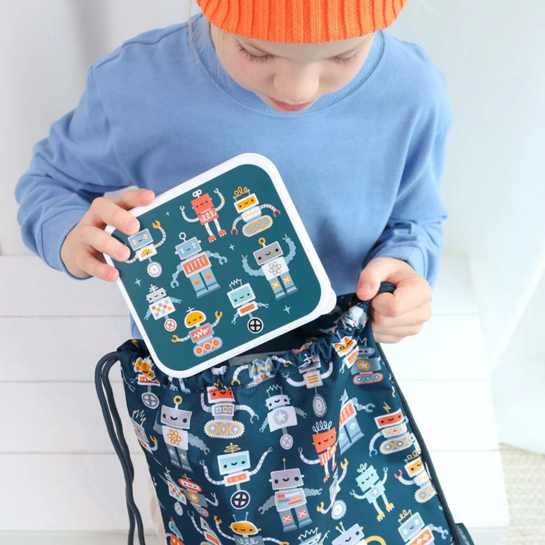 Lunchbox/Snackbox - Robots - Set van 4