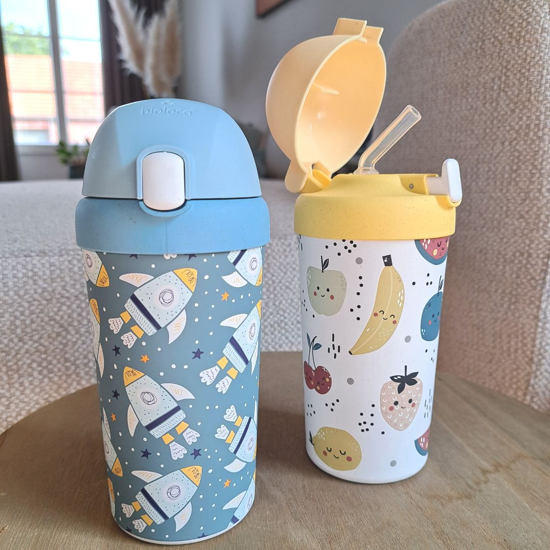 drinkflessen 400 ml space en fruit