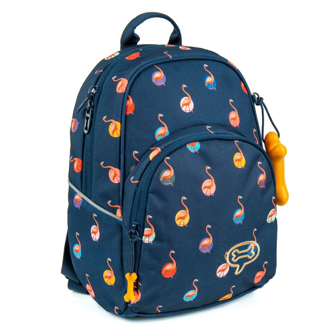 Kleuterboekentas stones en bones met flamingo's