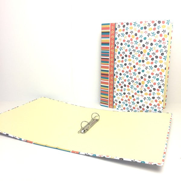 Ringmap A4 bloemetjes