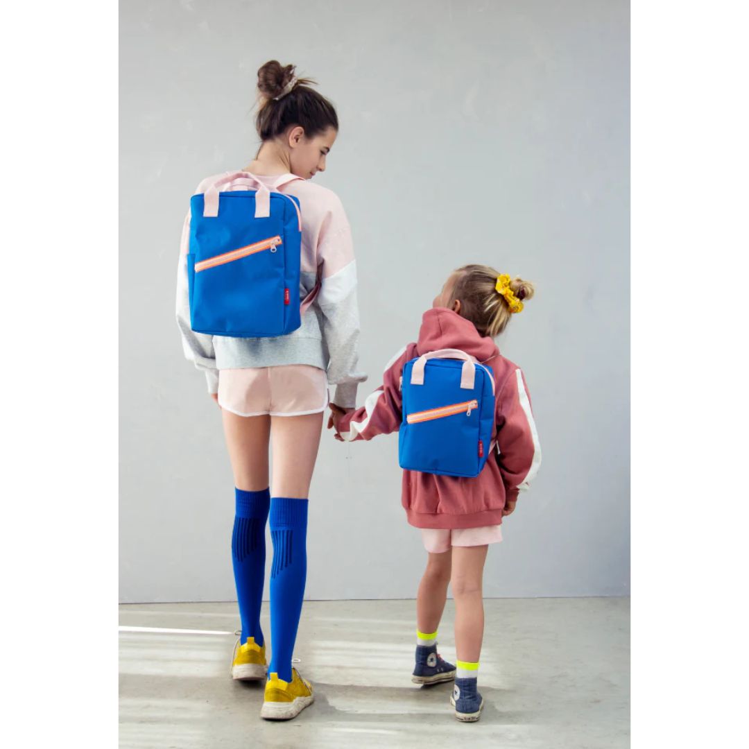 retro rugzak blauw Engel