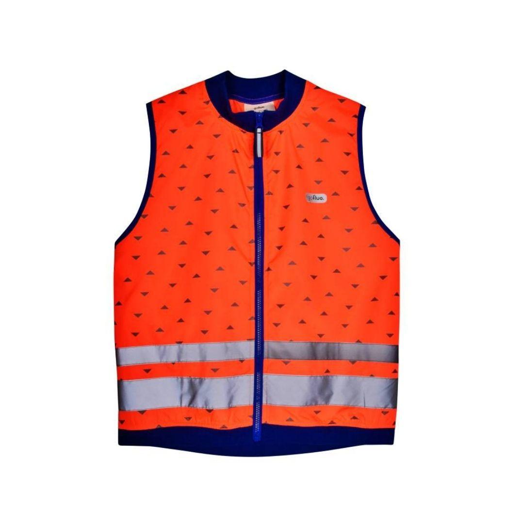 oranje fluohesje met print jackson gofluo