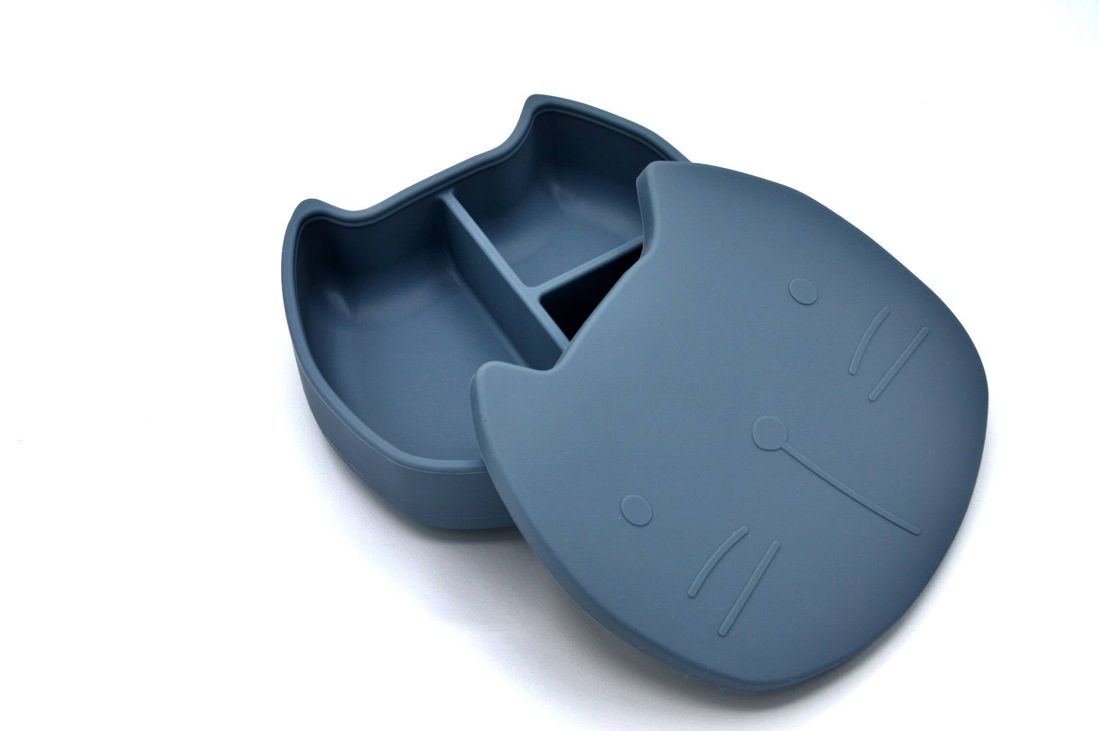 blauwe snackbox met vakjes