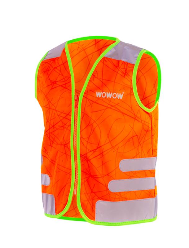 Oranje veiligheidshesje met reflecterende strepen
