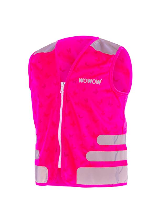 Roze veiligheidshesje met reflecterende strepen wowow