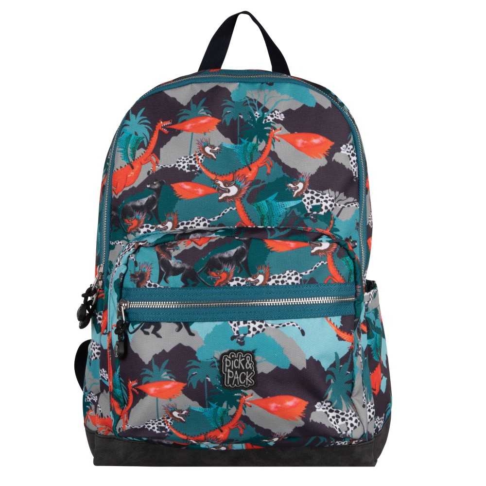 stoere schooltas voor jongens met rode draken