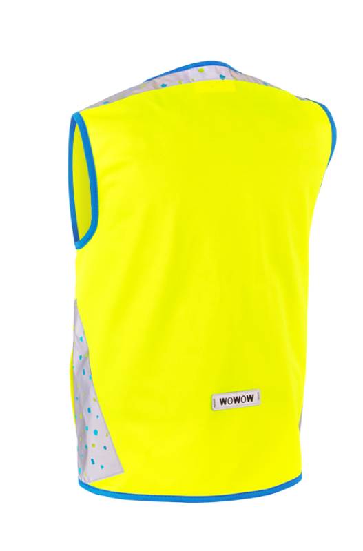 geel veiligheidshesje met reflecterende vlakken