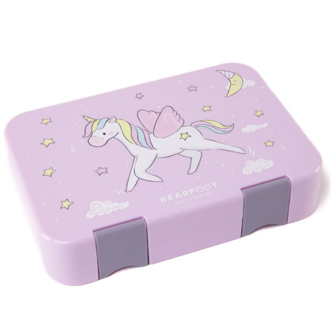 lunchbox met vakjes eenhoorn