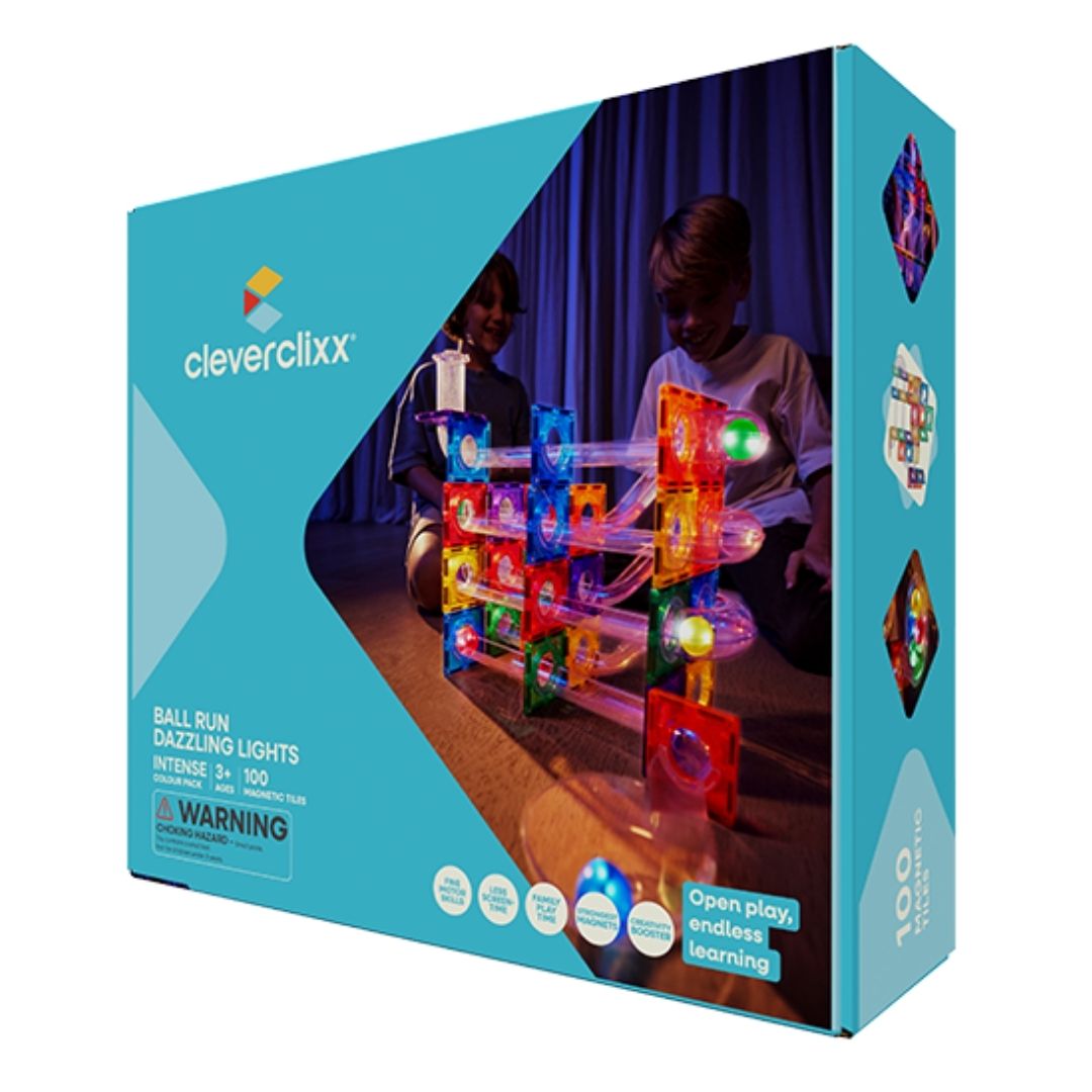 ballenbaan met lichtgevende balletjes