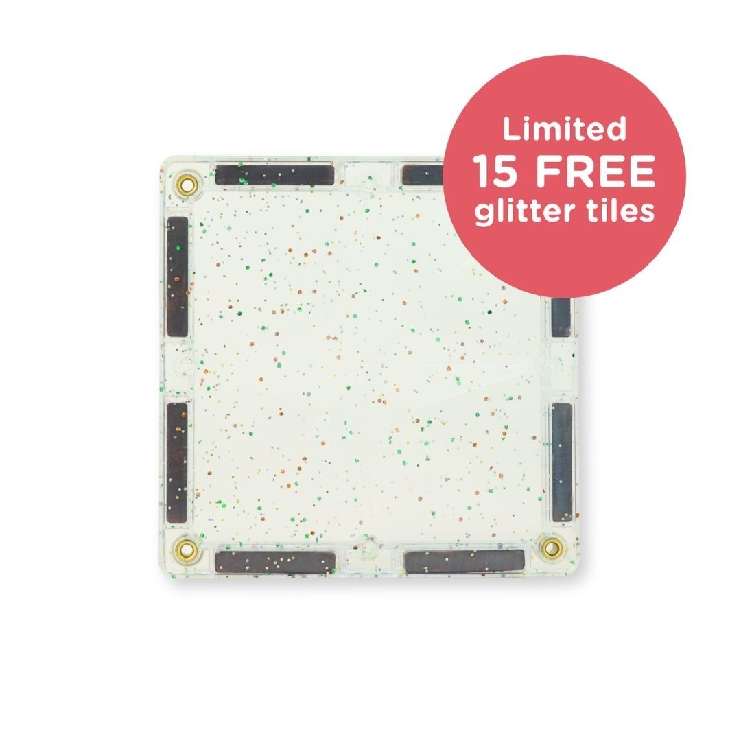 set magneettegels met GRATIS glittertegels