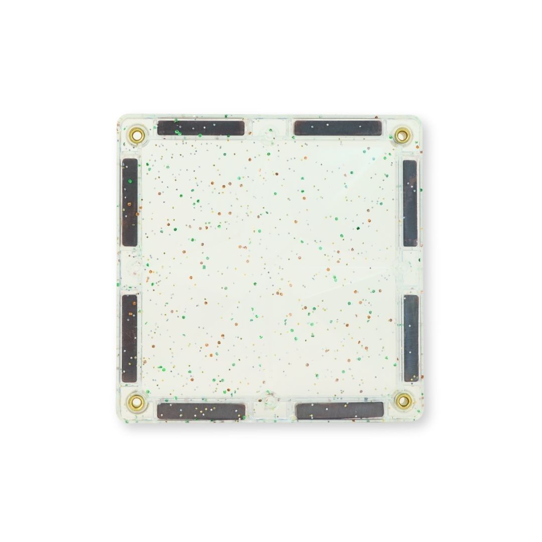 Cleverclixx Glitter Tiles Pack Transparant/Pink - 16 stuks