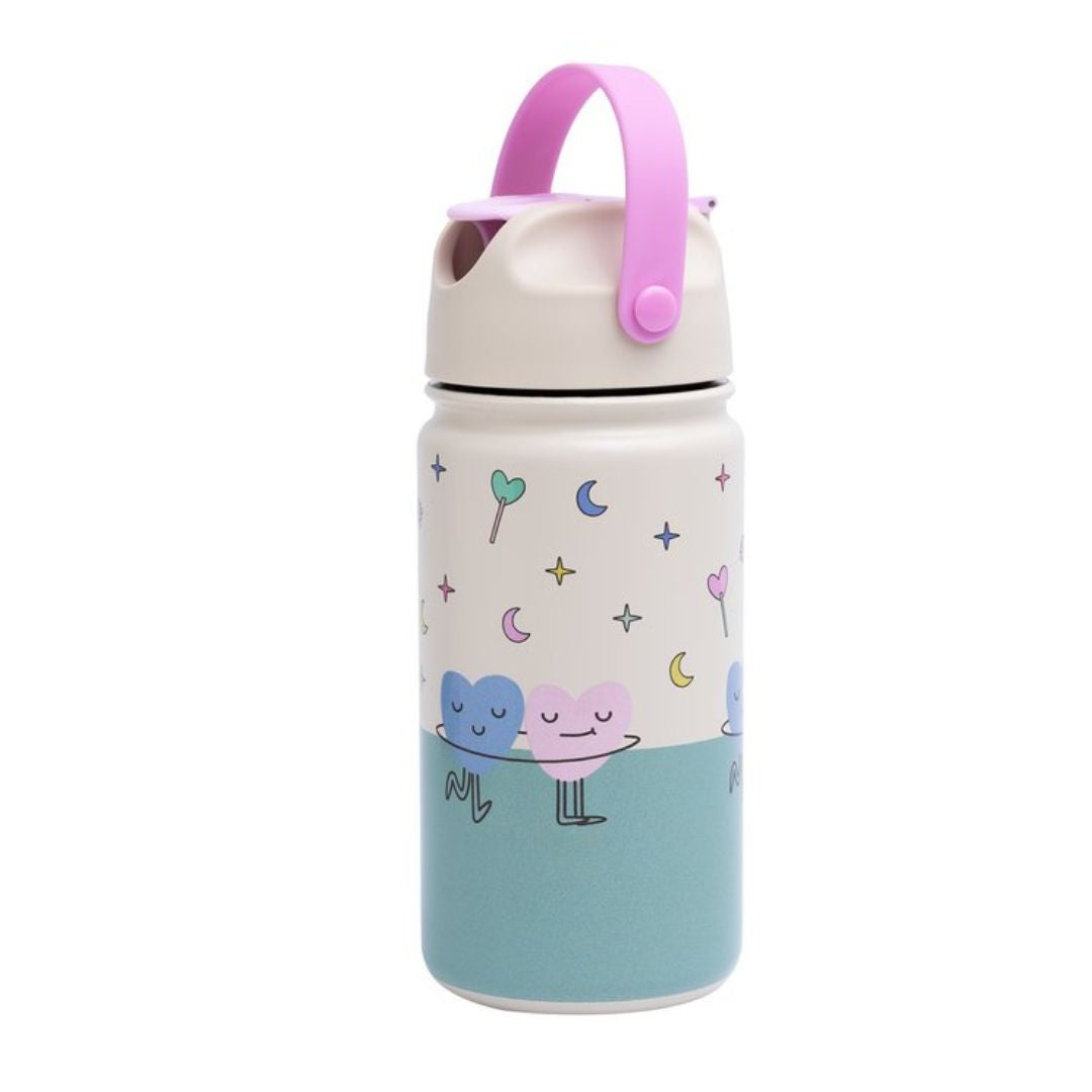 RVS drinkfles hartjes