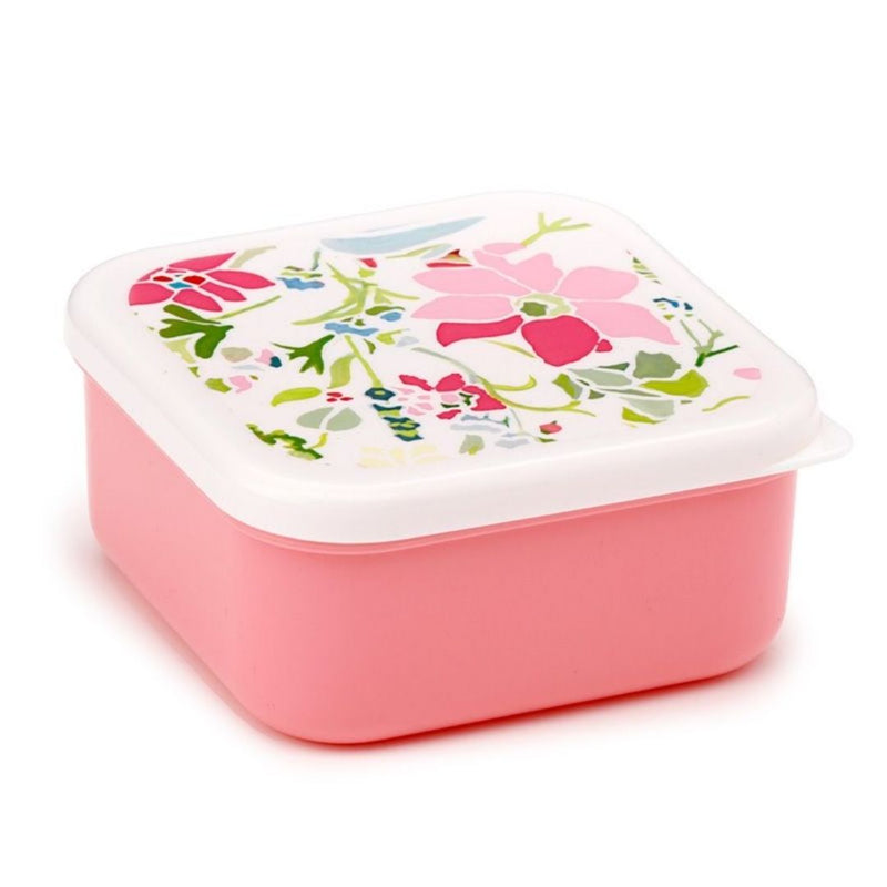 Lunchbox/Snackbox - Pink Botanical M/L/XL - Set van 3