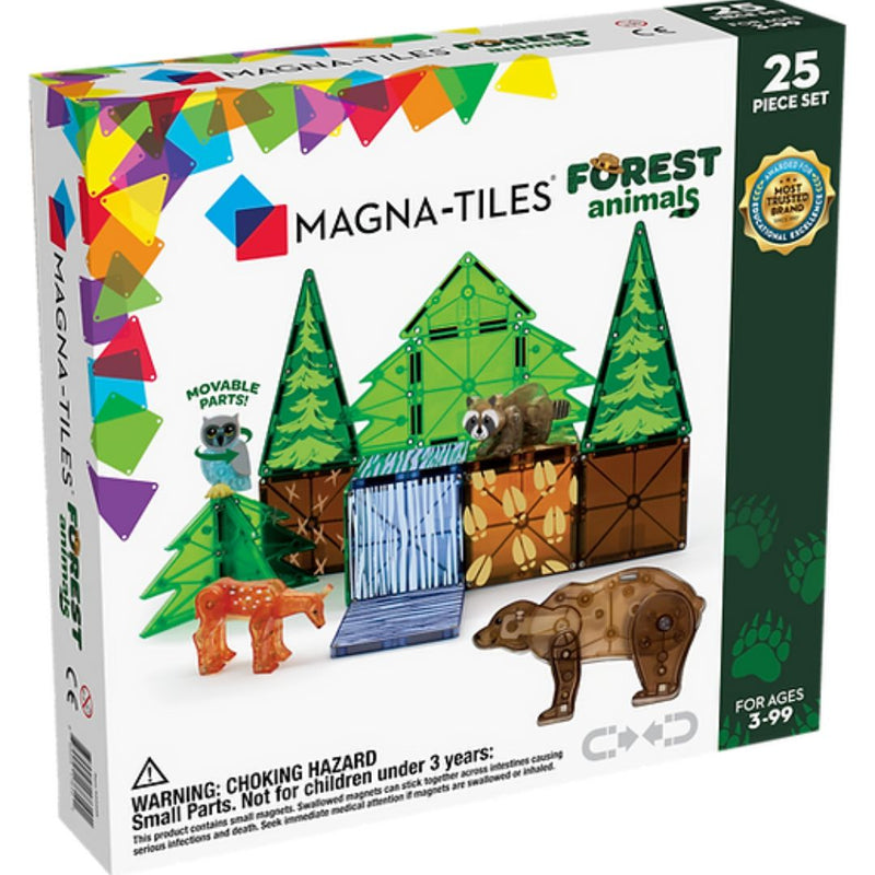 magna tiles forest animals