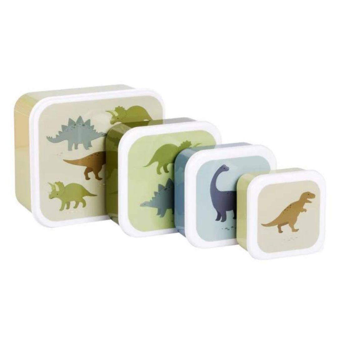 Lunchbox/Snackbox - Dino - Set van 4