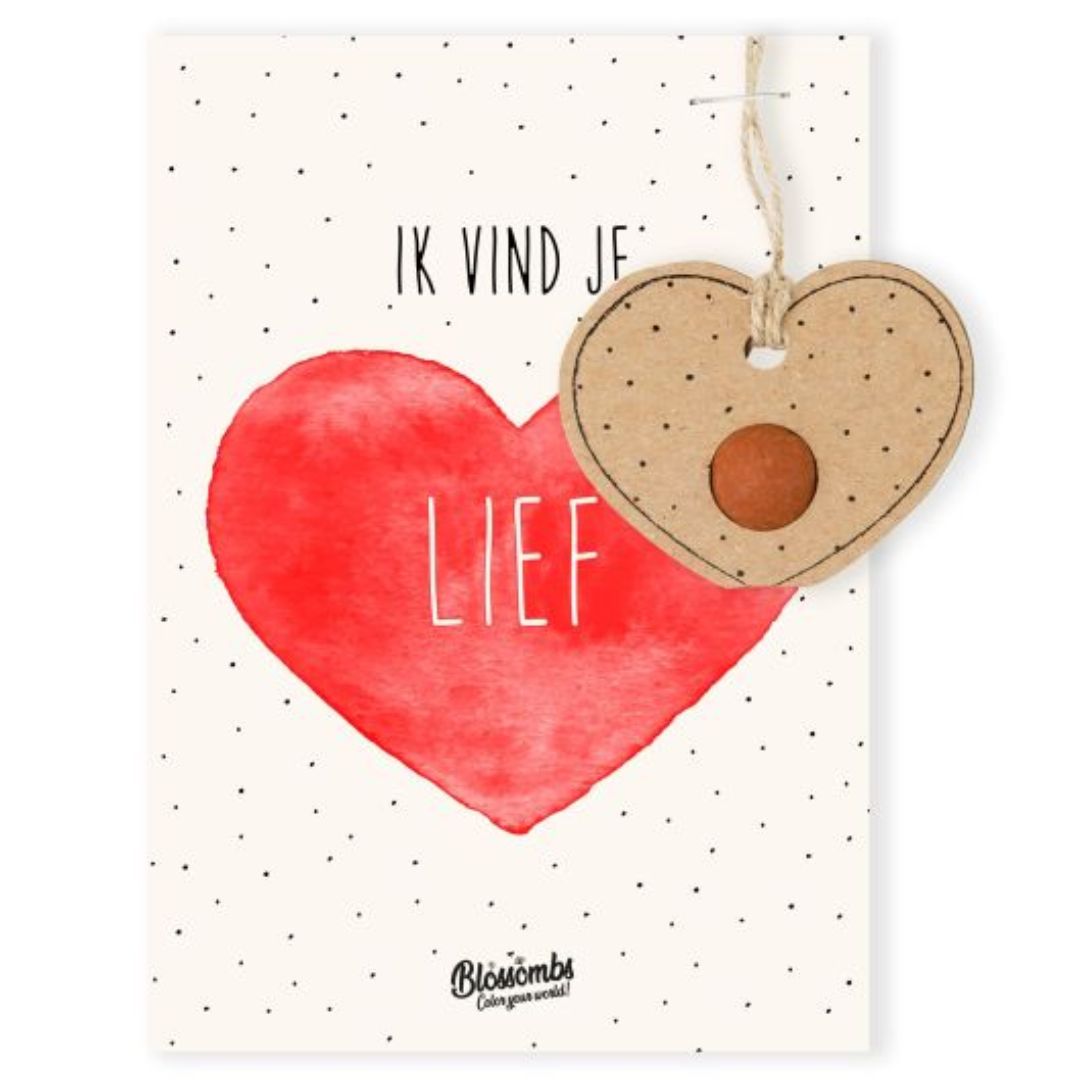 Blossombs bloembommetjes hanger "Ik vind je lief"