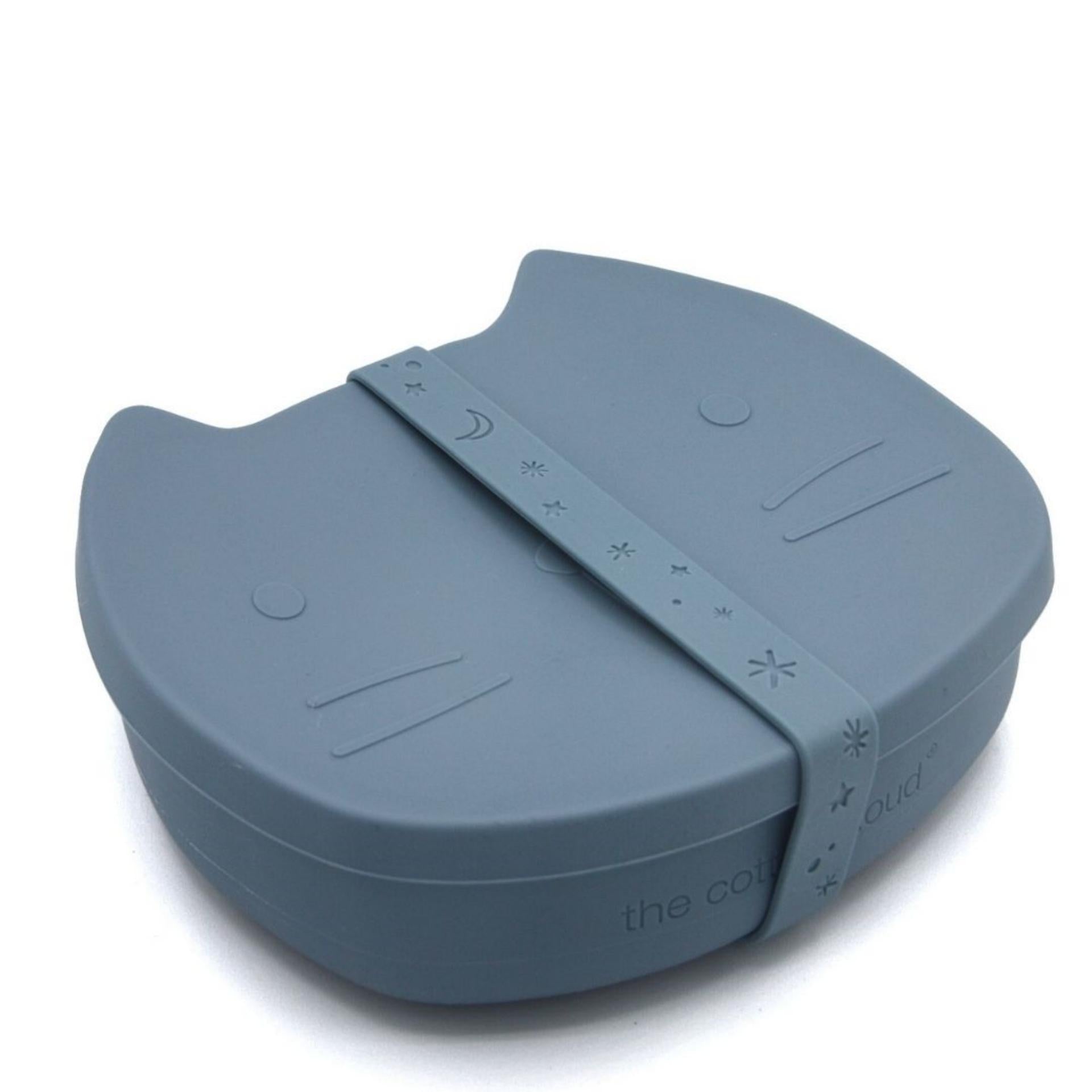 siliconen snackbox kat blauw