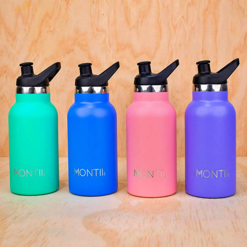 thermosflessen montii groen blauw roze paars