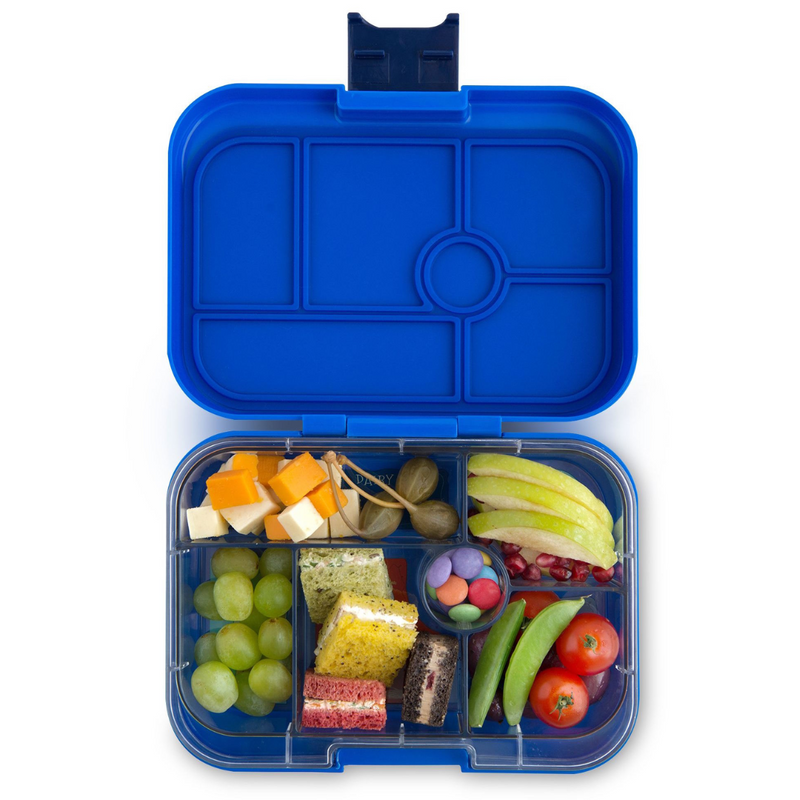 Bento lunchbox blauw met 6 vakken